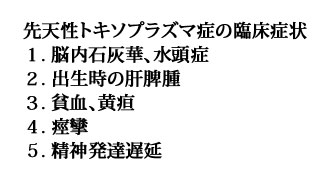 先天性トキソプラズマ症の臨床症状