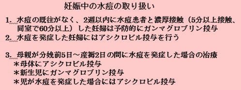 赤ちゃんに問題となる母の感染症-水痘(水ぼうそう)妊娠中の水痘の取扱い