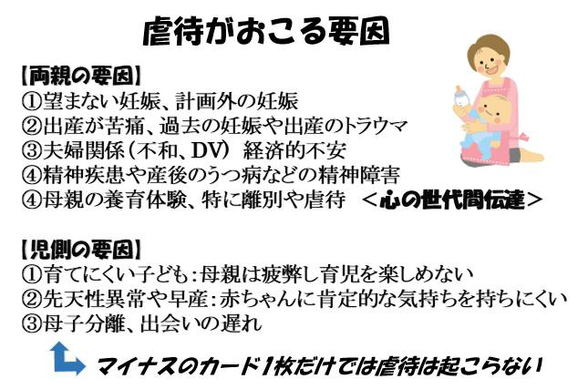 赤ちゃんに問題となる妊娠合併症-お母さんの精神疾患-虐待がおこる要因